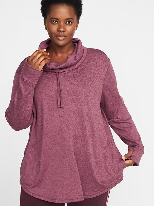 Old Navy Womens Funnel-neck Plus-size Performance Pullover Bust A Mauve Size 2x