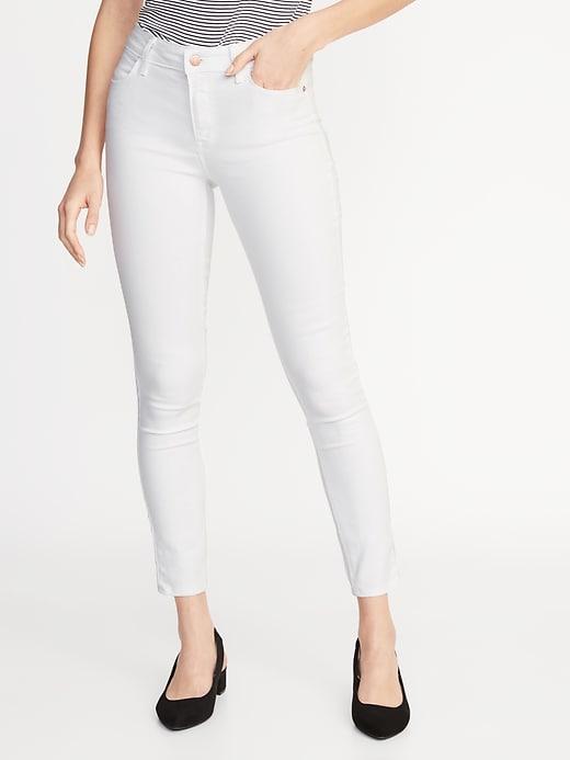 White Super Skinny Ankle Jeans For Women