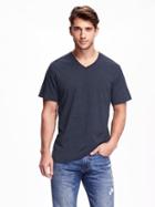 Old Navy Mens Soft-washed V-neck Tee For Men Navy Heather Size L