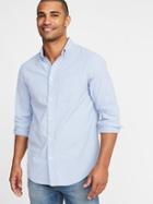 Old Navy Mens Regular-fit Built-in Flex Oxford Shirt For Men View Blue Size S