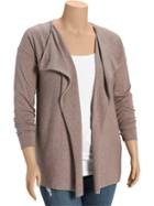 Old Navy Womens Plus Handkerchief Hem Open Front Cardigans - Dark Earthly Heather