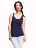Old Navy Womens First-layer Fitted Tank For Women Lost At Sea Navy Size L