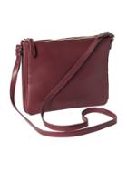Old Navy Womens Double Zip Crossbody Bag Size One Size - Marion Berry