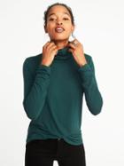 Old Navy Womens Luxe Curved-hem Turtleneck For Women Fir Ever Size Xl