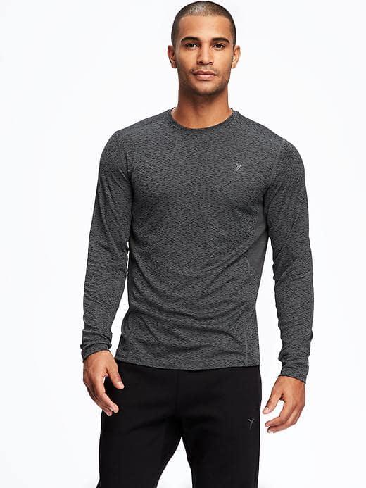 Old Navy Go Dry Pieced Tech Performance Tee For Men - Black