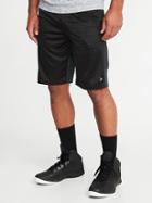 Old Navy Mens Go-dry Mesh Basketball Shorts For Men - 10 Inch Inseam Black - 10 Inch Inseam Black Size L