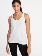 Old Navy Womens Racerback Performance Tank For Women Bright White Size M