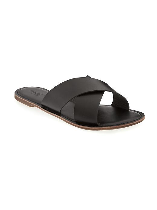 Old Navy Criss Cross Slides For Women - Black