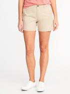 Old Navy Womens Mid-rise Everyday Twill Shorts For Women (5) Upper Crust Size 0