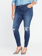 Old Navy Womens Smooth & Slim High-rise Plus-size Rockstar Jeans Medium Worn Size 30