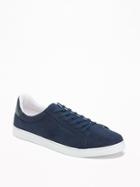 Old Navy Mens Sueded Court Sneakers For Men Navy Blue Size 10