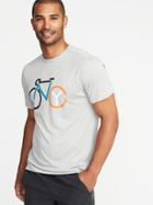 Old Navy Mens Go-dry Graphic Crew-neck Tee For Men Nyc Bike Size Xxl
