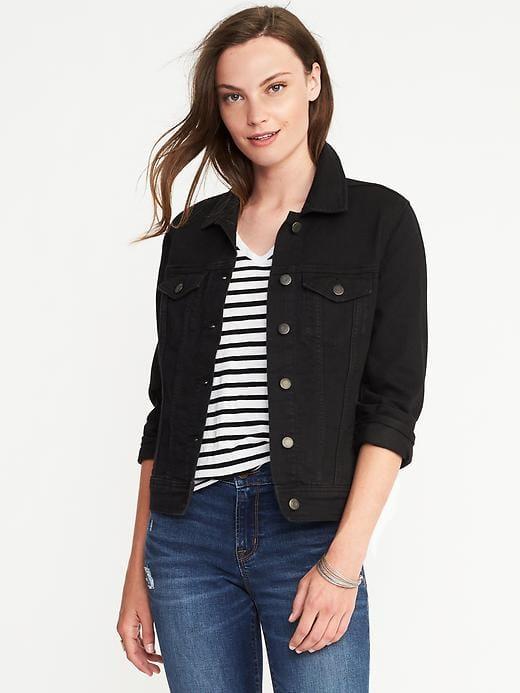 Old Navy Black Denim Jacket For Women - Black