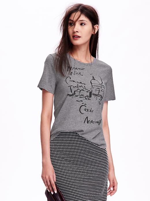 Old Navy Relaxed Graphic Tee - Dark Heather Grey