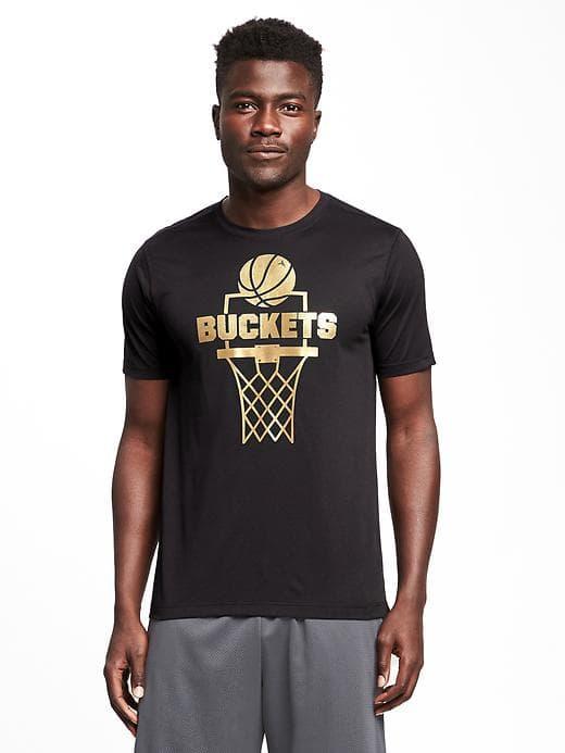 Old Navy Go Dry Graphic Performance Tee For Men - Black