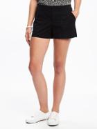 Old Navy Womens Pixie Chino Utility Shorts For Women - 3.5 Inch Inseam Black - 3.5 Inch Inseam Black Size 4