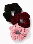Old Navy Womens Scrunchie Hair-tie 3-pack For Women Velvet Size One Size