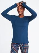 Old Navy Womens Crew-neck Performance Tee For Women Victorian Blue Size Xl