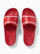 Old Navy Mens Faux-leather Slide Sandals For Men Robbie Red Size 8/9