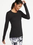 Old Navy Womens Ultra-light Performance Tee For Women Black Size Xs