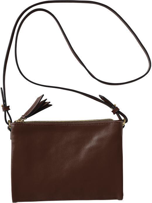 Old Navy Womens Faux Leather Crossbodies - Chocolate