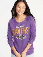 Old Navy Womens Nfl Team-graphic Sweatshirt For Women Baltimore Ravens Size S