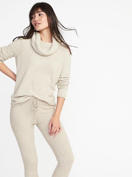 Old Navy Womens Plush Funnel-neck Pullover For Women Oatmeal Size Xxl