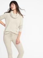 Old Navy Womens Plush Funnel-neck Pullover For Women Oatmeal Size Xxl