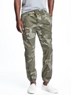Old Navy Twill Joggers For Men - Green Camo
