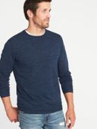 Old Navy Mens Heathered Crew-neck Sweater For Men Medium Blue Heather Size S