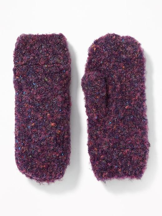 Old Navy Womens Boucl Mittens For Women Royal Purple Size One Size