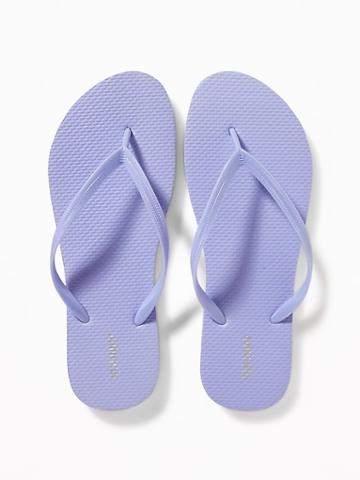 Old Navy Womens Classic Pastel-color Flip-flops For Women Pale Blue Size 8