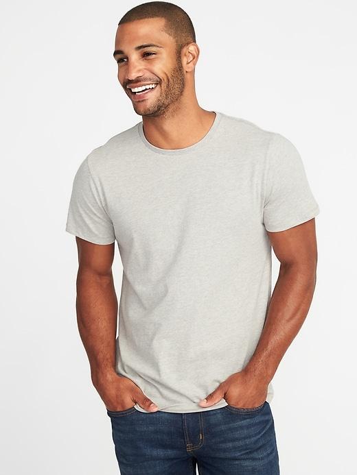 Old Navy Mens Soft-washed Perfect-fit Heathered Tee For Men Light Brown Heather Size S