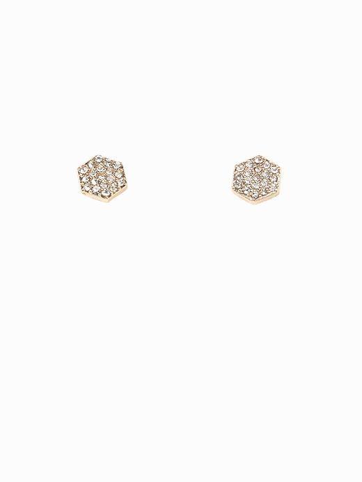 Old Navy Womens Pav Hexagonal Studs For Women Gold Size One Size