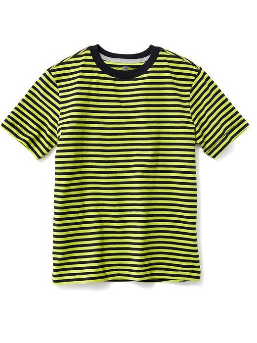 Old Navy Striped Crew Neck Tee - Total Request Lime