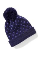 Old Navy Sweater Knit Pom Pom Beanie For Women - Blue Combo