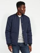 Old Navy Quilted Bomber Jacket For Men - Lost At Sea Navy