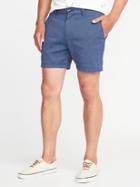 Old Navy Mens Slim-fit Built-in Flex Ultimate Shorts For Men (6) Indigo Size 40w