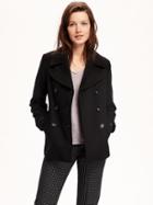 Wool-blend Peacoat For Women