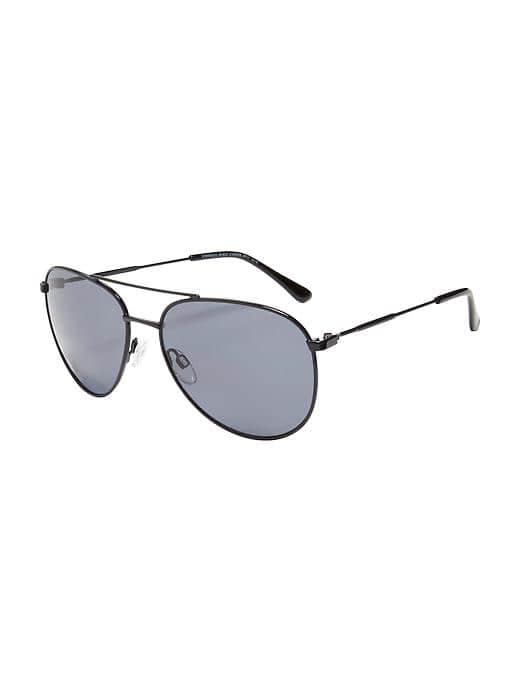 Old Navy Wire Frame Aviator Sunglasses For Women - Black