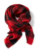 Old Navy Oversized Flannel Scarf - Red Buffalo Plaid