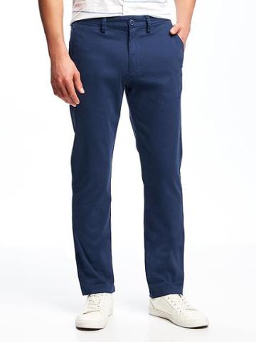 Slim Ultimate Built-in Flex Brushed-twill Khakis For Men