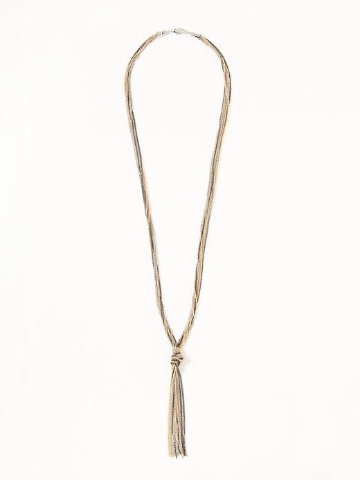 Knotted Multi-strand Chain Necklace For Women