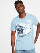 Old Navy Mens Soft-washed Graphic Tee For Men Tropic Shore Size S