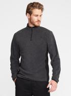 Old Navy Go Warm Performance Fleece 1/4 Zip Pullover For Men - Dark Heathered Gray