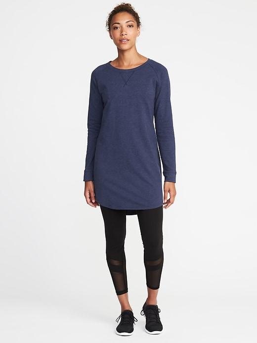 Old Navy French Terry Performance Tunic Dress For Women - Lost At Sea Navy