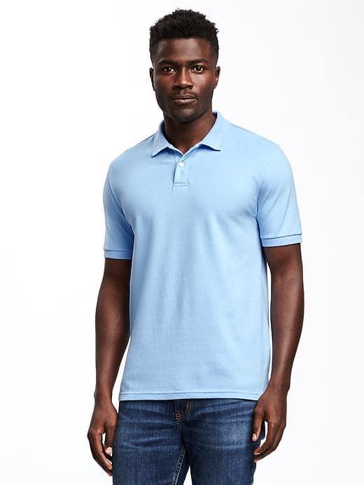Old Navy Built In Flex Pro Polo For Men - Nyc Light Blue