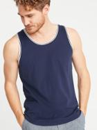 Soft-washed Tipped Jersey Tank For Men