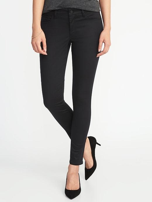 Old Navy Womens Mid-rise Sateen Rockstar Jeans For Women Black Size 12