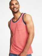 Old Navy Mens Pocket Ringer Tank For Men Robbie Red Size Xl